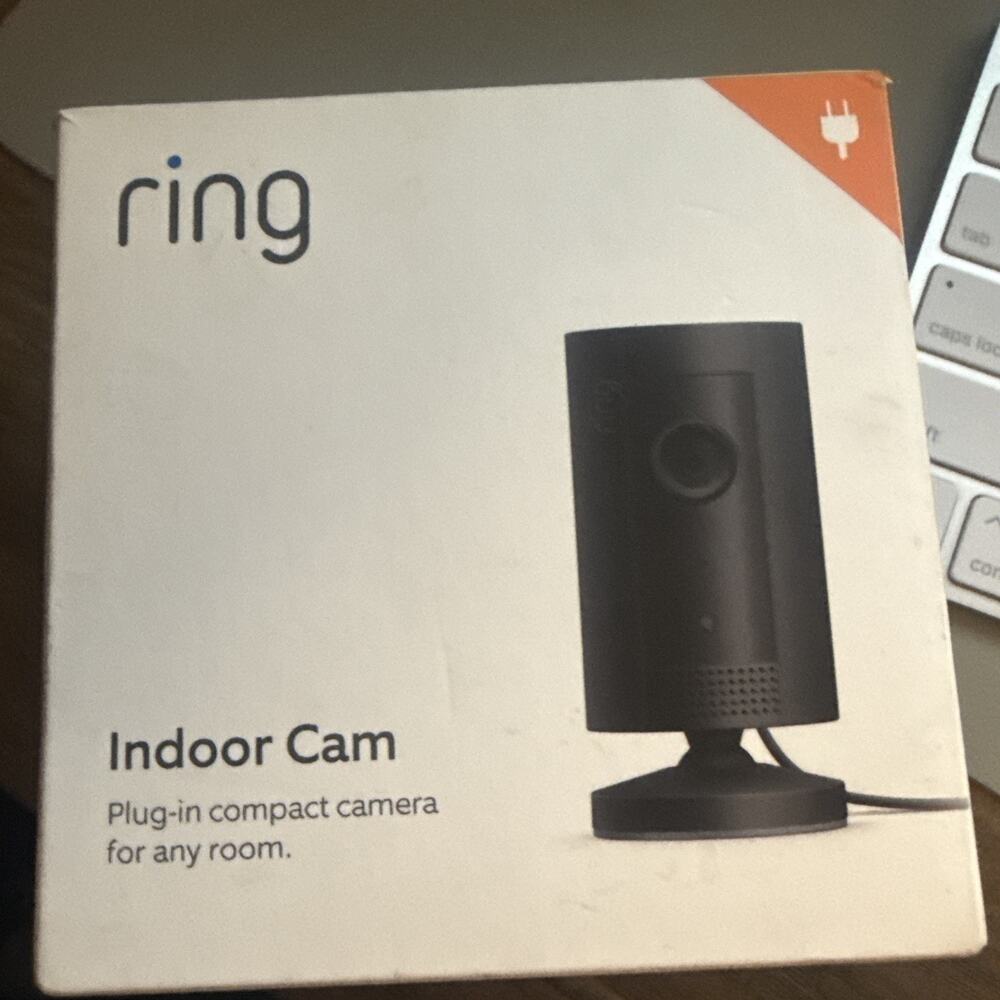 Ring Indoor Security Camera 1080P HD Wireless Black Smart Home Alexa Compatible